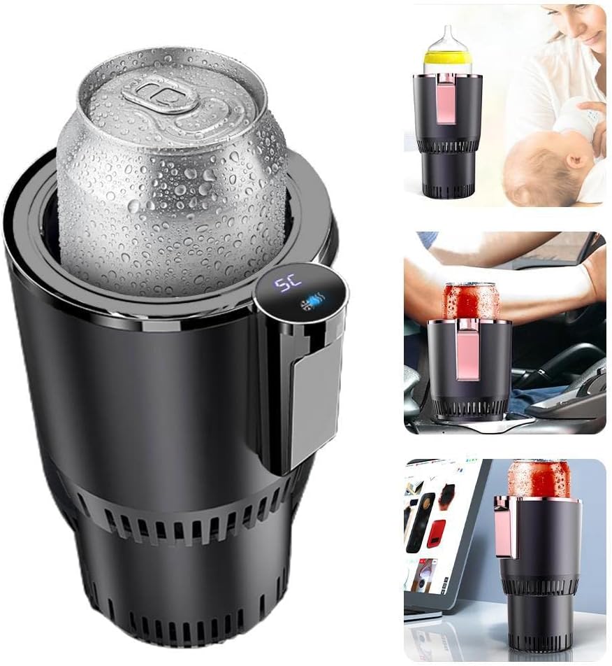 2-in-1 Smart Car Cup Mug Holder, Auto Car Cooling and Heating Cup Holder