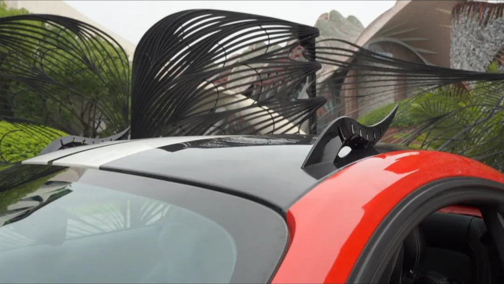 New dragon horn car exterior decoration,Arc light speed flow fin